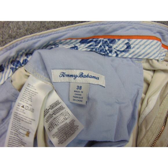 Tommy Bahama Shorts Mens 38 Beige Tan Linen Blend Flat Front Casual Relaxed - Picture 8 of 9